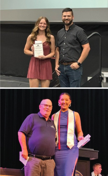 Willow Thompson of Barr-Reeve High School and Madison Ramsey of Loogootee High School receives Springs Valley Bank & Trust Company’s 2024 Community Reinvestment Act (CRA) Scholarships