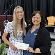 Alexis Fuhrman of Northeast Dubois Jr/Sr High School and Taryn Truesdale of Jasper High School receives Springs Valley Bank & Trust Company’s 2025 Community Reinvestment Act (CRA) Scholarships
