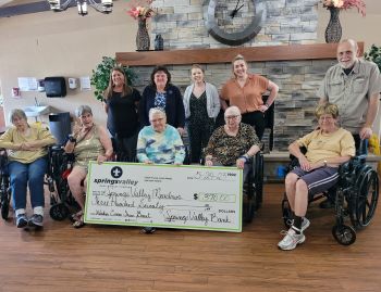 Springs Valley Bank & Trust Company provided Springs Valley Meadows with their annual Wish Comes True Grant
