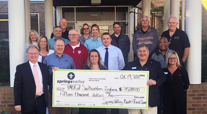 Springs Valley Bank & Trust Donates to YMCA Project in Gibson County